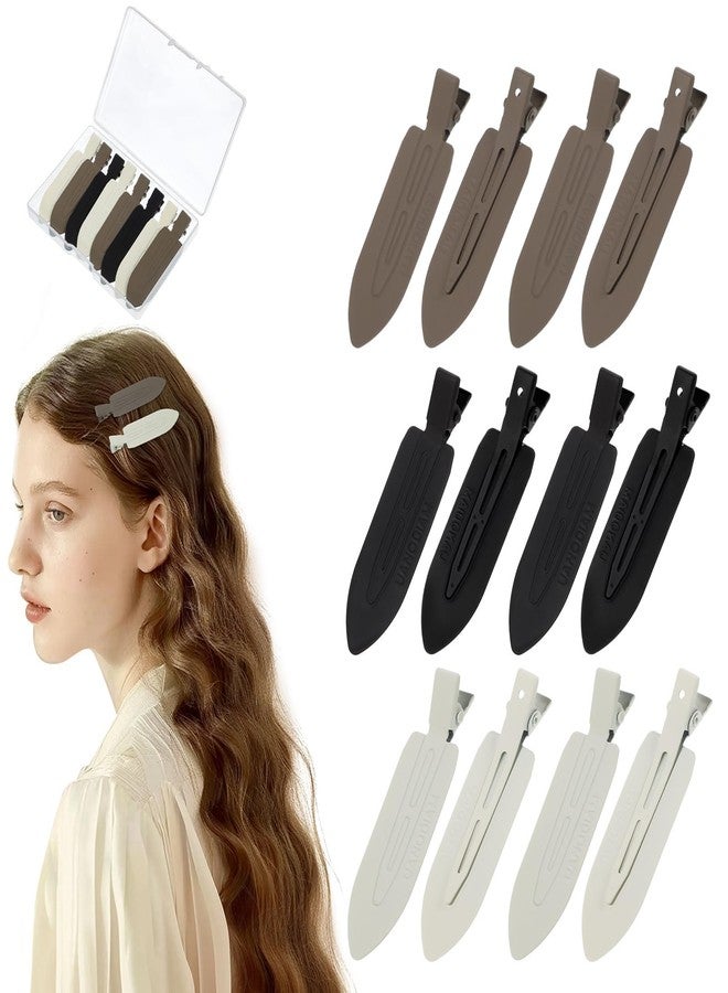 obeoby 12 Pcs No Bend No Crease Hair Clips, Hair Clips Barrettes for Styling for Women Girls Makeup Accessories, Classic - Image 1